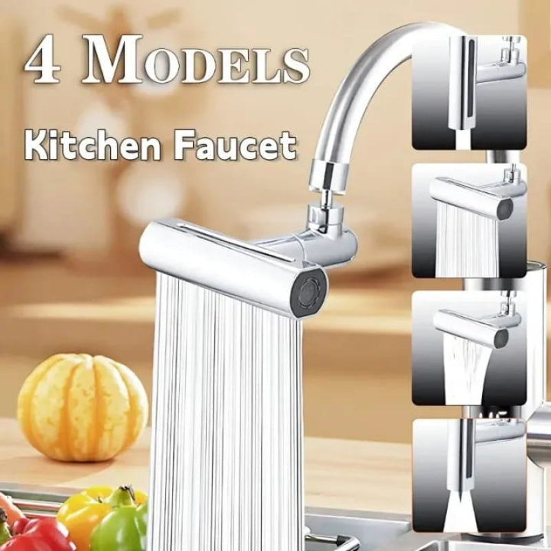 4 in 1 Kitchen Sink Faucet with Universal Swivel Shower Head, Splash Proof 360 Degree Rotation*