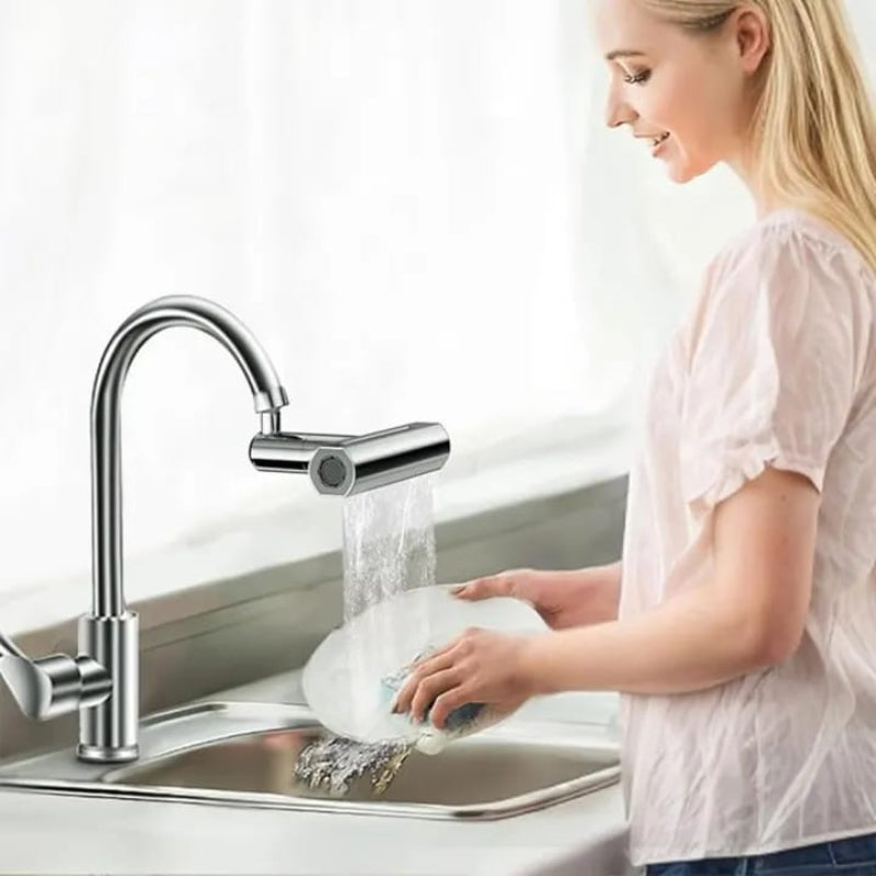 4 in 1 Kitchen Sink Faucet with Universal Swivel Shower Head, Splash Proof 360 Degree Rotation*